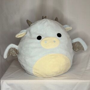 Squishmallows Kenny the Dragon 14” Large Blue Plush Toy EUC Clean